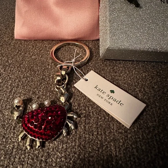 Kate Spade ❤️ Maryland Crab 🦀🦀🦀 Keychain / Bag Charm ~NWT - Picture 8 of 9